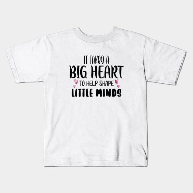 it takes a big heart Kids T-Shirt by dexstarpanda